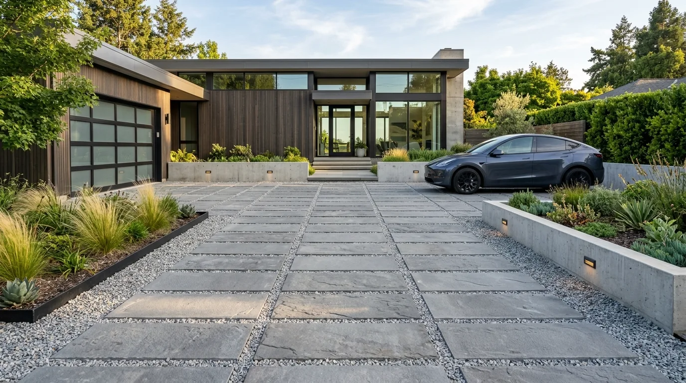 Modern Drive With Lighting
